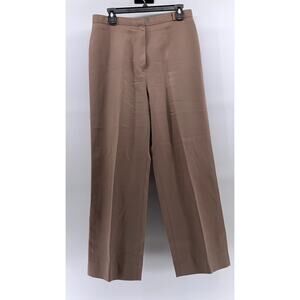 PONT-HER Women's Vintage Light Brown Wide-Leg Regular-Fit Pants SZ L